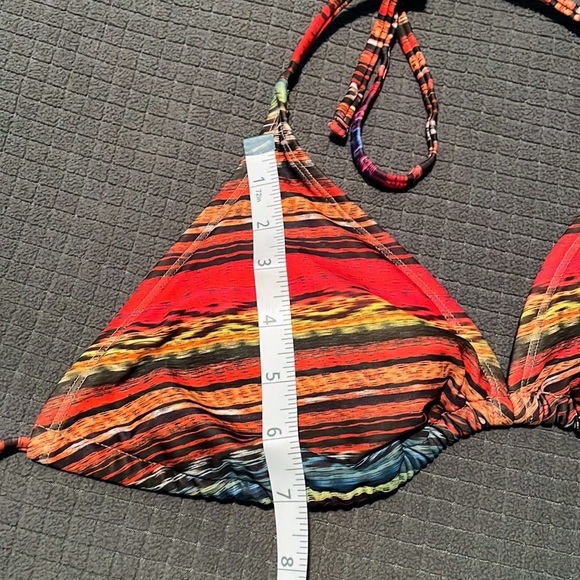 Xhilaration from Target | Two Colorful Lined String Bikini Tops Size Large - Picture 15 of 15